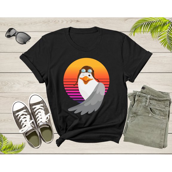 Ocean Seagull Bird Lover Gift Shirt For Men Women Kids Boys Girls Funny Seagull Graphic Print Tshirt Cool Seagull Birthday Present T-shirt
