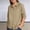 *Khaki, variant on ClodeEU Women's 3/4 Sleeve Button Down Lapel Shirt,Casual Solid Color Blouse Green,Women's Plus L