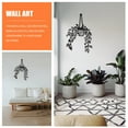 thumbnail image 3 of Milisten De Pared En Metal Negro Con Floral Moderno Para De Hogar, 3 of 7