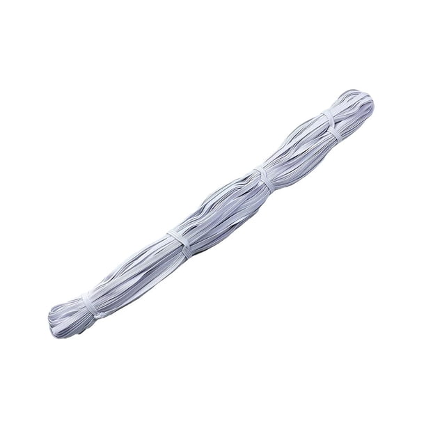 Cinta elástica de punto de cordón de alta elasticidad de 100 yardas para cintura. blanco