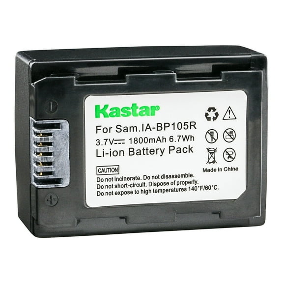 Kastar IA-BP105R Battery 1-Pack Replacement for Samsung SMX-F700SP, SMX-F700BN, SMX-F700SN, HMX-F80, HMX-F80BP, HMX-F80SP, HMX-F80BN, HMX-F80SN, HMX-F80BN/XAA, HMX-F80SN/XAA, HMX-F800 Camera