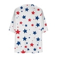 thumbnail image 5 of Gamivast Summer Cardigans for Women Patriotic American Flag Star Stripe Print Open Front Loose Flowy Fit Cover Ups Lightweight Breathable Chiffon 3/4 Sleeve Kimono Beach Vacation outfits, 5 of 6