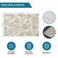 thumbnail image 6 of Green Flowers Placemats Set of 6, Vintage Country Ethnic Tribal Artwork Placemats for Dining Table, Place Mats for Kitchen Tabletop, Waterproof Wipeable Dining Table Mats Set, 6 of 9