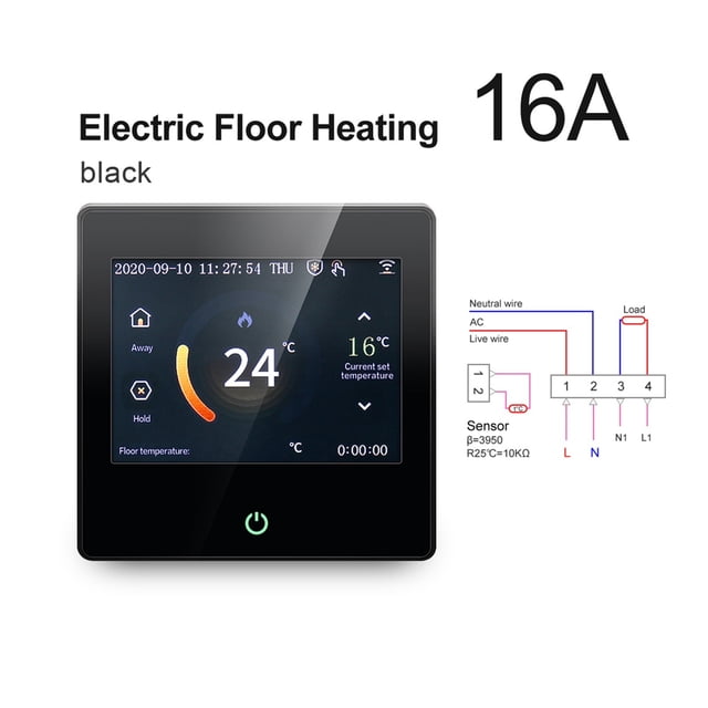 WiFi Smart Thermostat Heating Temperature Controller With Celsius/Fahrenheit LED Touch Screen Work Home ,Easy to Install