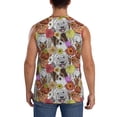 thumbnail image 4 of Fotbe Cute Dogs Puppy Men's Camiseta sin Mangas Estampada para Hombres, Playera Casual para Gimnasio, Entrenamiento, Playa-Large, 4 of 7
