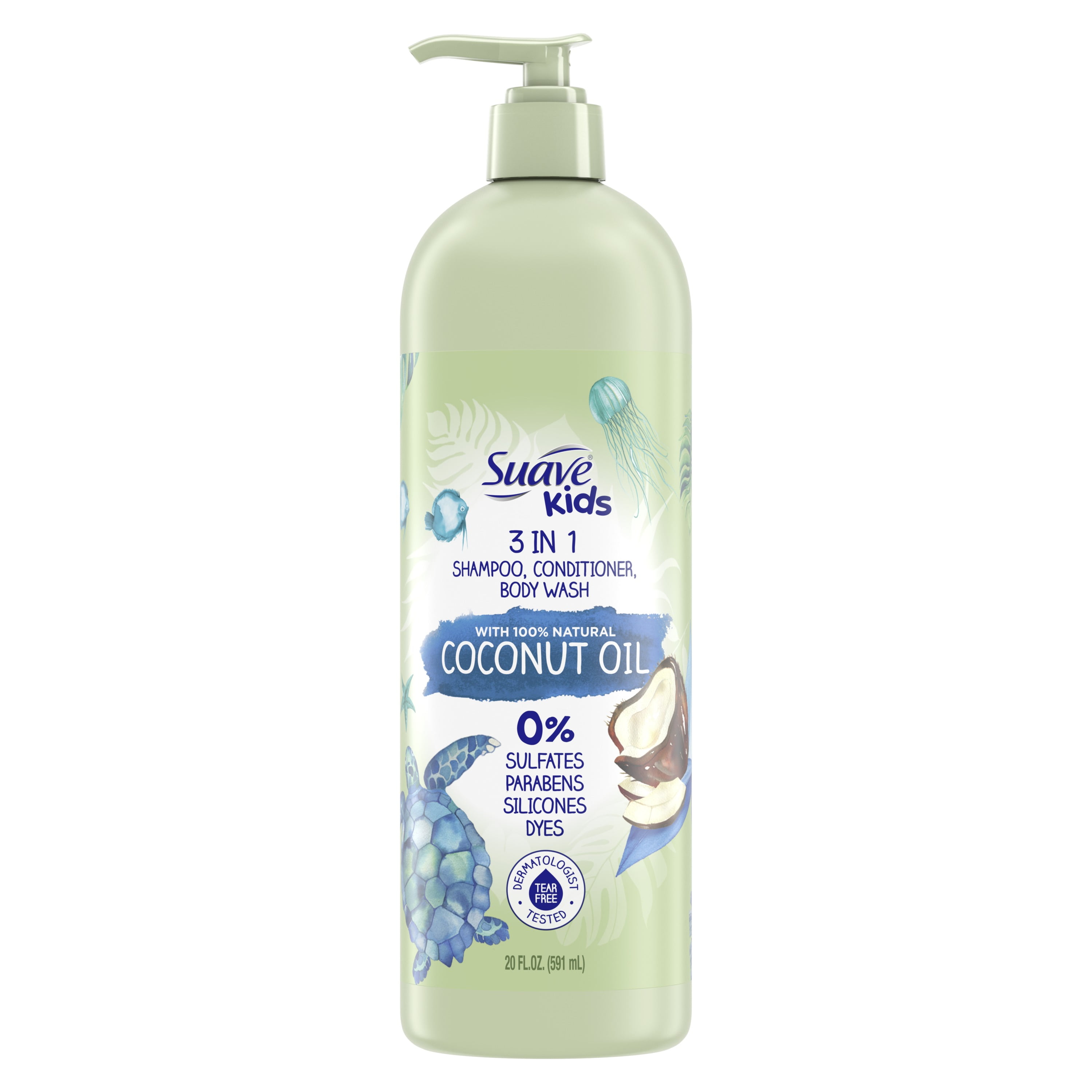 Suave Kids 3 in 1 Shampoo, Conditioner, Body Wash With Coconut Oil 20