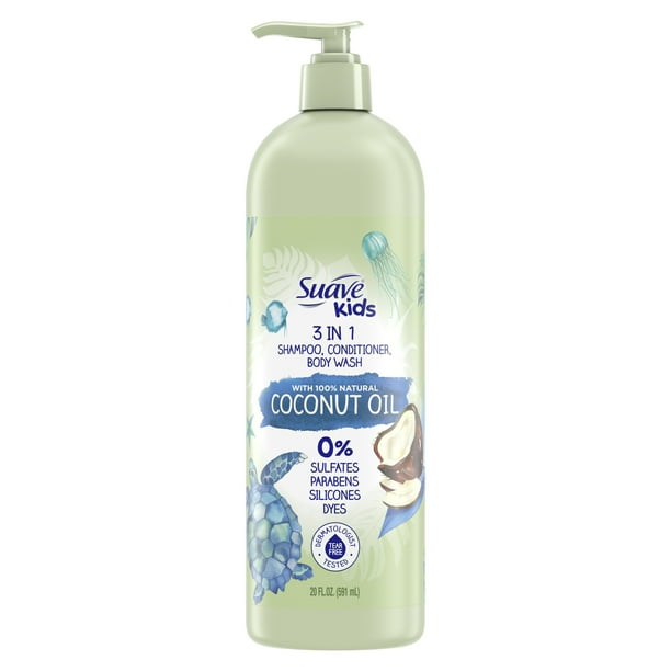 Suave Kids 3 in 1 Shampoo, Conditioner, Body Wash With Coconut Oil 20