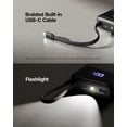 thumbnail image 4 of INIU 20,000 mAh Portable Power Bank with Built-in Cables, 45W Fast Portable Charger with USB-C, Battery Pack with LED Display Compatible with iPhone and Android Phone,Hiking,Travel Essentials,Black, 4 of 9