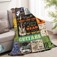 thumbnail image 6 of Guitar Gifts for Men Music Gift Blanket Best Gifts for Music Lovers Lightweight Flannel Blanket Birthday, 6 of 7