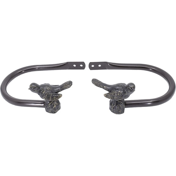MERIVILLE Curtain Holdbacks Set of 2, Bird Design, Includes Mounting Hardware, Oil-Rubbed Bronze