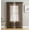 Brown, variant on Sheer Voile Window Curtain Solid Panels Rod Pocket - Set of 2