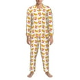 thumbnail image 3 of Disketp Hot Dog for Pajamas Set Long Sleeve Sleepwear Mens Button Down Nightwear Pj Sets-Small, 3 of 7