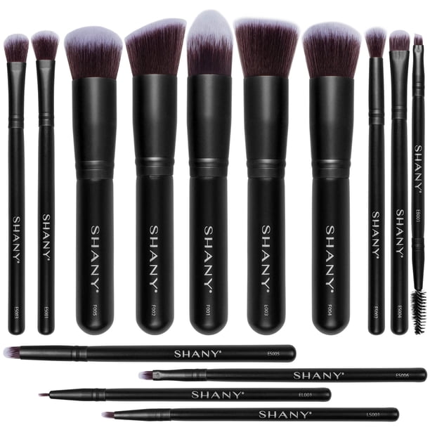 Set de brochas de maquillaje SHANY Black Bombshell, 14 piezas