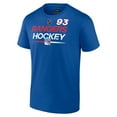 thumbnail image 2 of Men's Mika Zibanejad Blue New York Rangers Authentic Pro Prime Name & Number T-Shirt, 2 of 3