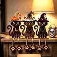 thumbnail image 7 of MInHoues 3 Pcs Halloween Wooden Cat Table Decorations, Black Cat with Witch Hat Dangling Legs Tabletop Decor, Rustic Tiered Tray Centerpieces for Fall Mantel Shelf Home Display Art, 7 of 7