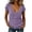 Purple, variant on Feancey Womens Striped T Shirts Short Sleeve V Neck Summer Basic Tees Breathable Lightweight Cotton T-Shirt Dressy Casual Going Out Tops Khaki S