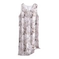 thumbnail image 4 of ZSQDM Women's Nightgowns Dress For Women Casual O Neck Pattern Print Sleeveless Fly Floral Print Dress With Pocket Casual Long Dress Purple XXXL, 4 of 4