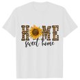thumbnail image 5 of USSUMA Womens Plus Tops and T-Shirts - Basic Tops for Women Plus Size Sunflower Tops Crewneck Short Sleeve Letter Print Tees T-shirt Loose Casual Blouse Tops 2025 Beach, 5 of 6