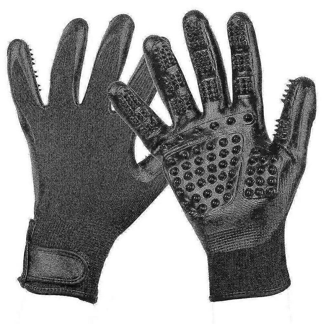 Guantes de aseo para mascotas, guantes con cepillo de masaje para limpieza y aseo de gatos, perros y caballos.