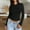 Black, variant on TINZ Women’s Slim Tops Long Sleeve Round Neck Crop Top Tee Shirt Basic Solid Tight Slim Fit Cropped Shirt Workout Yoga Long Sleeve Shirts Crop Womens Shirt Long Sleeve T Shirt Women Set Shirt Juniors