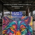 thumbnail image 3 of Bathroom Scale, Highly Accurate Digital Body Scale,Precisely Measures Weight up to 400 lbs-Colorful Wolf With Vibrant Fur Exuding Energy, 3 of 4
