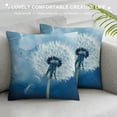 thumbnail image 3 of Orinice Dandelion Graphic Decorative Cushion Throw Pillow Cover for Home Couch Living Room Bed Sofa - Square, Short Plush, 1PC 20x20in, 3 of 5