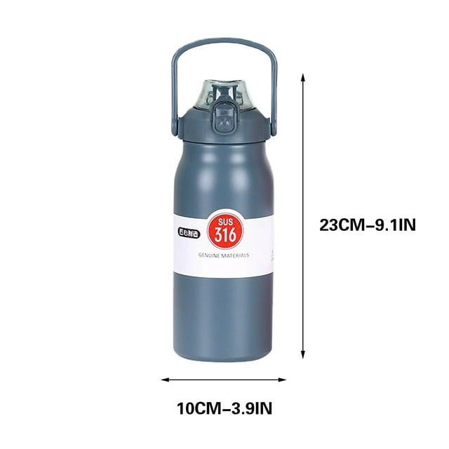 Insulated Water Bottle,Insulated Water Bottle with Straw for Adults Large Thermal Vacuum Cups for Hot and Cold Drinksbpa Stainless Steel Thermoses Leak-Proof Flask