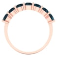 thumbnail image 5 of 1.05 ct Brilliant Round Cut Natural London Blue Topaz 14k Rose Gold Stackable Band SZ 6.75, 5 of 6