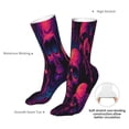 thumbnail image 4 of Gaeub Purple-Red Skull Print Sports Socks,No Heel Casual Mid-Tube Socks,Crew Socks for Women and Man For Trouser, Dress, Business, 4 of 7