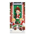 thumbnail image 2 of Honmine Christmas Door Curtain Banner, Outdoor Photo Background with Elves Celebration Design, Party Hanging Fabric Decor for Christmas Day Events, Seasonal Display, Festive Entrance Enhancement, 2 of 6