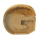 thumbnail image 2 of Lata de ahorro de madera con letras en inglés y cristal transparente., 2 of 6