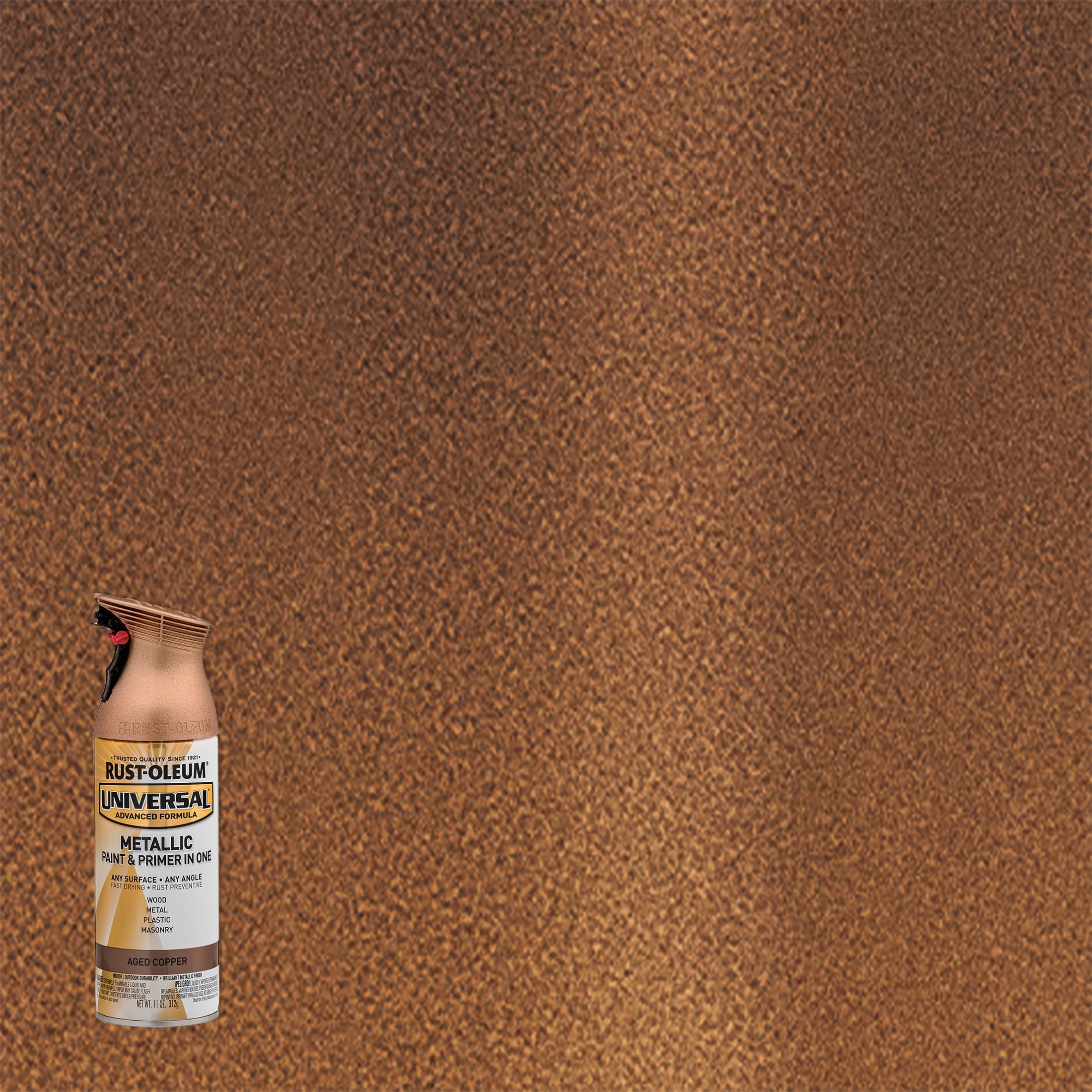 Aged Copper, Rust-Oleum Universal All Surface Interior/Exterior Metallic Spray Paint, 11 oz
