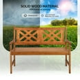 thumbnail image 5 of Ktaxon 47" Patio Wood Bench,Garden Entryway Bench,All Weather Decorative Back Bench for Lawn Yard Park Deck (Natural,800LBS), 5 of 10