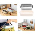 thumbnail image 4 of 2 Layers Stainless Steel Lunch Box Portable Thermal Bento Boxes Insulated Lunch Box Insulated Lunch Box Food Storage Containers for School Office 1.6L Blue, 4 of 5