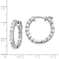 thumbnail image 5 of Sterling Silver Cz In And Out Round Hoop Earrings (21 X 22.5) Made China qe15449, 5 of 6