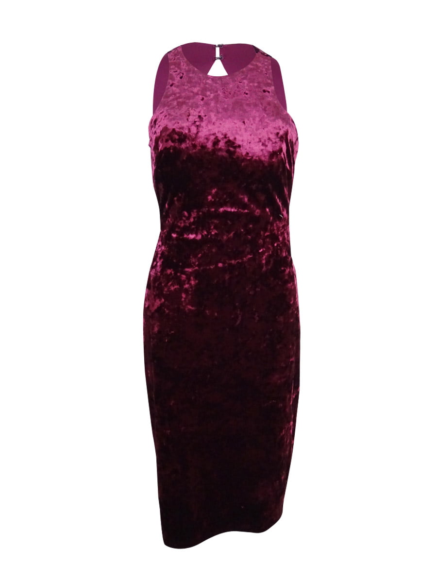 ONYX Nite Womens One-Shoulder Metallic Sheath Dress