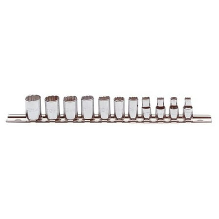 Proto Torqueplus 11 Piece Metric Socket Sets, 1/4", 12 Point, SET (577-47201)