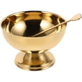 thumbnail image 1 of Vaso de Postre con Pedestal de Acero Inoxidable Dorado, Copa para Helado, Frutas, Ensaladas y Aperitivos, Tazón Decorativo para Presentación de Mesa Elegante, 1 of 4