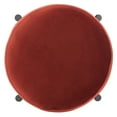 thumbnail image 6 of SAFAVIEH Couture Paisleigh Round Backless Bar Stool, Rust/Black, 6 of 10