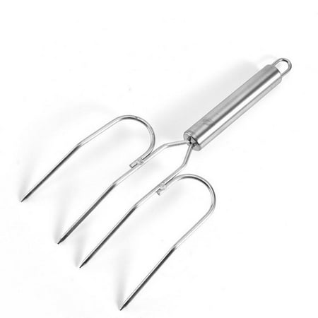 

Stainless Steel Turkey & Roast Lifters Set of 2 - Turkey and Poultry Lifters Roaster Poultry Forks Great for Thanksgiving Transfer Turkey or Ham Easily