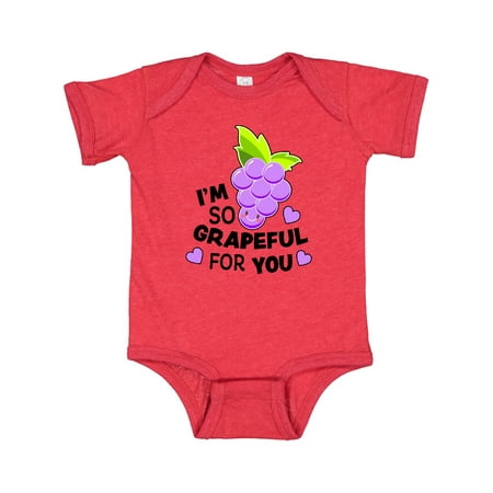 

Inktastic Im So Grapeful For You with Cute Grapes Gift Baby Boy or Baby Girl Bodysuit