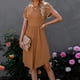 thumbnail image 3 of Vestido de manga corta con ribete de encaje, vestido midi de cuello redondo de verano Vestido de manga corta con cuello redondo Vestido holgado con ribete de encaje Rendimiento potente, 3 of 6