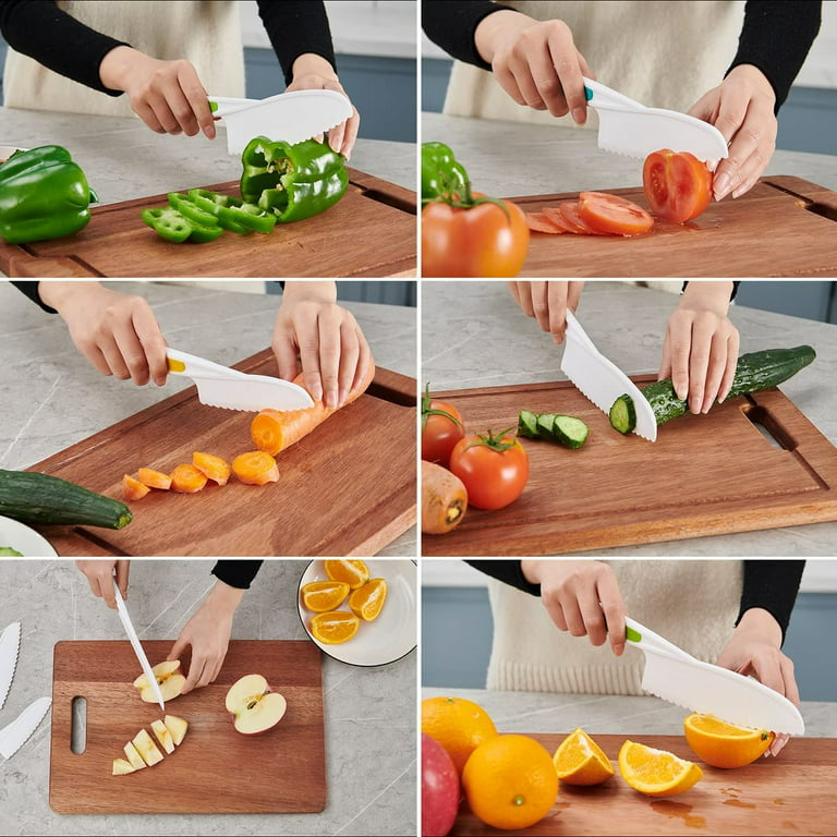  Montessori Kitchen Tools For Kids  Kids Cooking Sets, Real  Safe Knives Set For Real Cooking With Knives Crinkle Cutter Kids Cutting  Board Kid Gift Christmas: Home & Kitchen