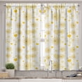 thumbnail image 2 of Ambesonne Yellow Valance & Curtain, Valentines Floral Design, 55"x36", Earth Yellow Beige, 2 of 6