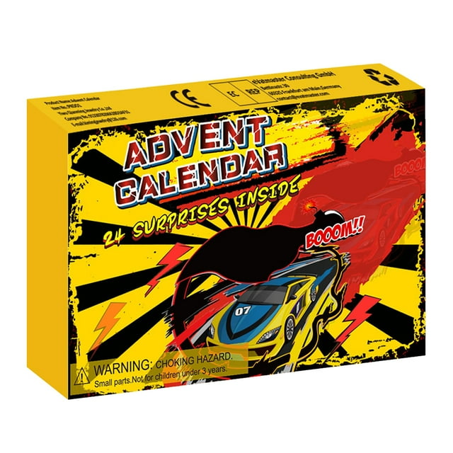 kjfeif Racing Christmas Advent 24 Days with 24 Small Toy Throwback Car Gifts Surprise Calendar 24 Day Countdown Christmas Advent Calendar,Winter Christmas Must Haves