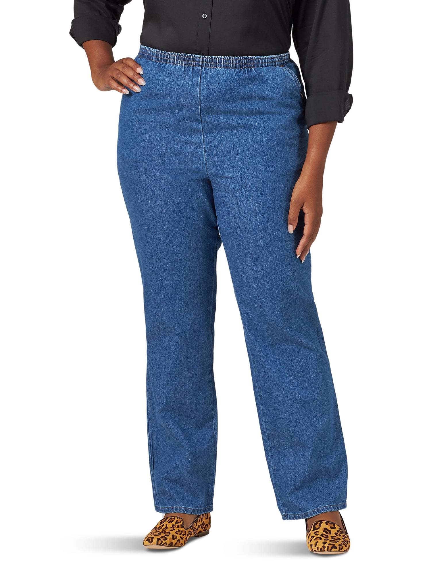 Chic Chic Women's Plus Comfort Collection Scooter Elastic Waist Pants