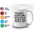 thumbnail image 3 of Motorcyclist Coffee Mug 15oz White - You Don't Always Need A Plan - Funny Biker Cafe Racer Motorcycle Rider Vintage Retro, 3 of 7