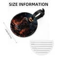 thumbnail image 5 of Halloween 2pcs PU Leather Round Bag Tags Suitcase Handbag Tags with Privacy Cover and Name ID Tag for Travel Luggage, Handbags, Backpacks, School Bags, 5 of 6
