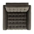 thumbnail image 5 of SAFAVIEH Amaris Mid-Century Modern Tufted Accent Chair, Shale/Black, 5 of 7