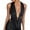 Black, variant on Women Halter Camisole Trendy Deep V Neck Cami Shirts Backless Sleeveless Tie Back Tops Tees White M